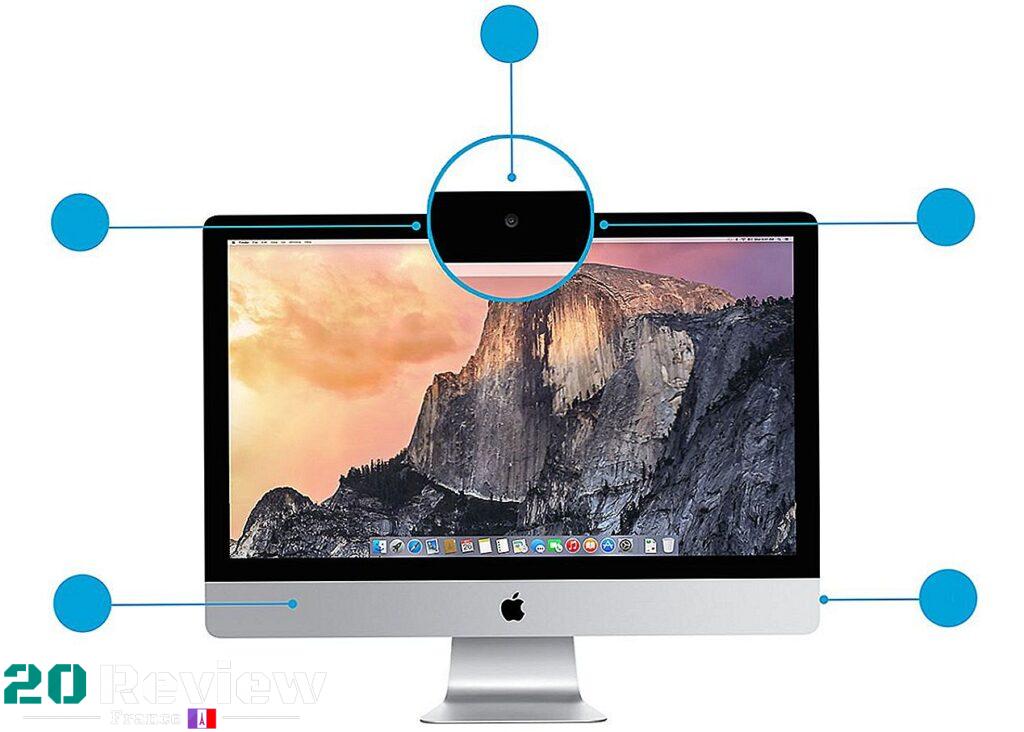 La webcam est la même caméra 1080p dans le Mac 27 pouces, mais Apple dit que le processeur de signal d'image du M1 permet une meilleure clarté