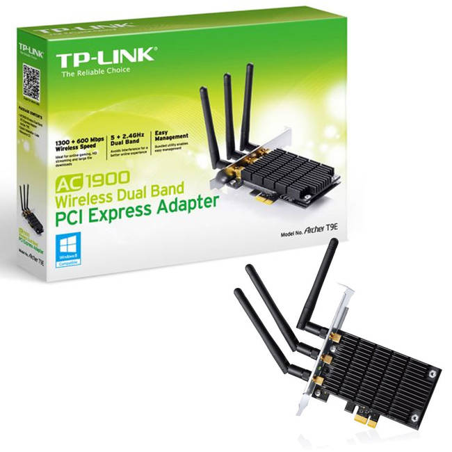 l'Adaptateur PCI Express double bande sans fil TP-LINK Archer T9E AC1900  prend en charge Windows 10 avec une nouvelle mise à jour du pilote.