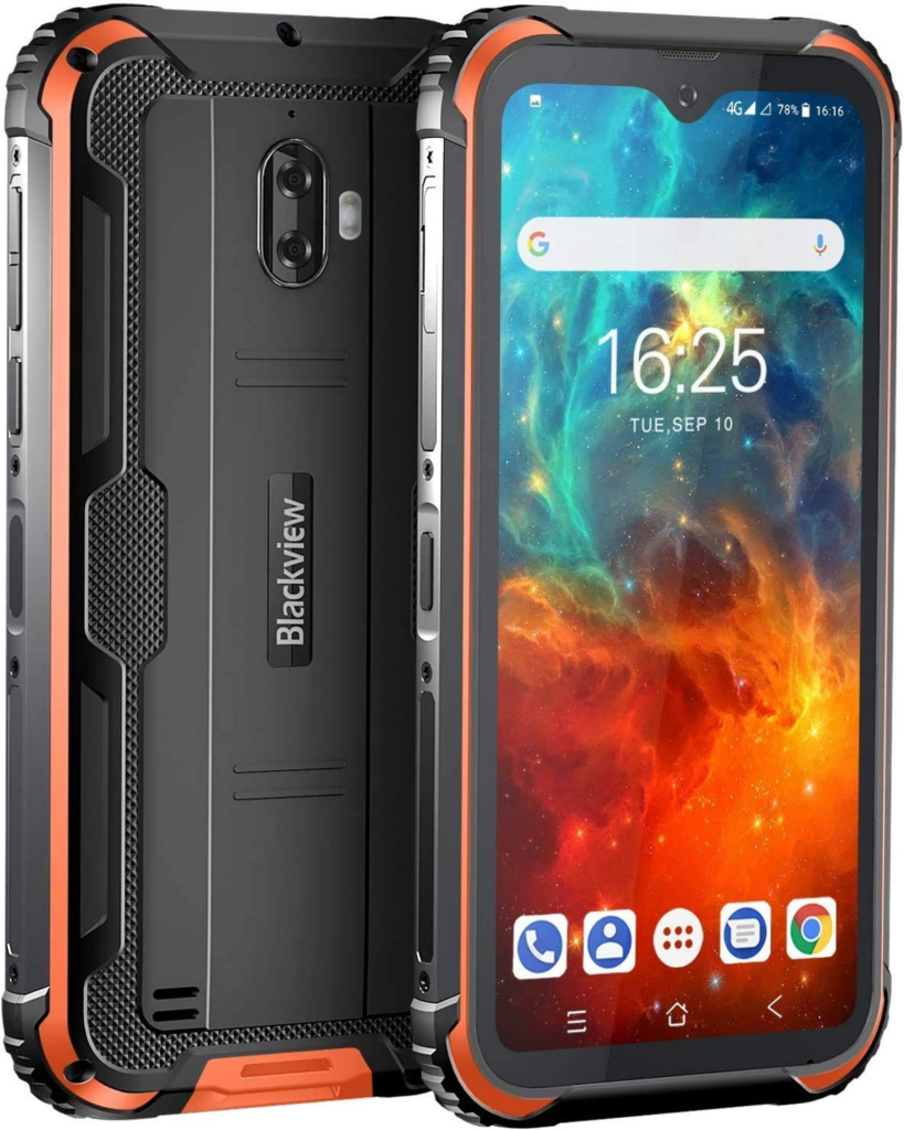 Le Blackview BV5900 de couleur noire est un smartphone Double SIM avec 32Go de stockage et 3Go de RAM, écran 5,7 pouces, batterie 5580mAh.
