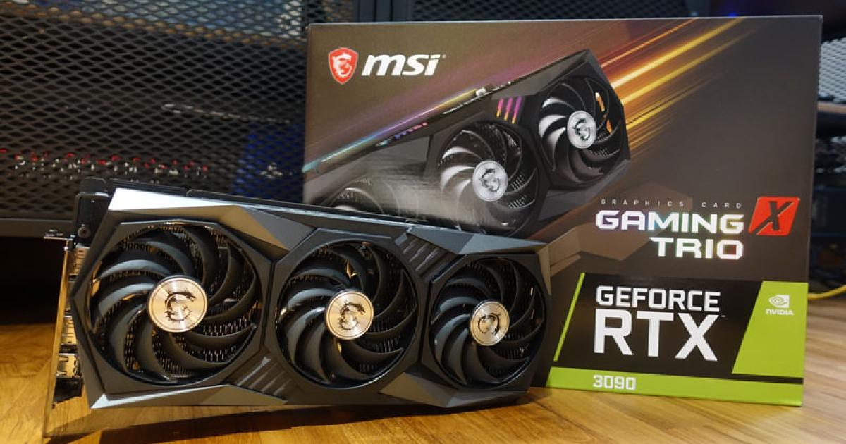 Le MSI GeForce RTX 3090 Gaming X Trio améliore le TGP et apporte un énorme refroidisseur à trois ventilateurs.
