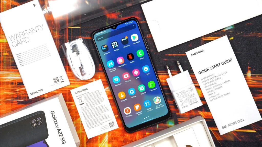 Les options de connectivité sur le Samsung Galaxy A22 incluent le Wi-Fi, le GPS et l'USB Type-C. Les capteurs du téléphone incluent un accéléromètre, un capteur de lumière ambiante, un capteur de proximité et un capteur d'empreintes digitales.