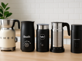 Les meilleurs frères laitiers chaufferont votre lait à exactement 65 degrés et créeront une texture crémeuse qui produit un café de qualité café à une fraction du prix.